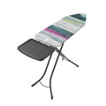 Masa de calcat, Brabantia C, Morning Breeze, 124x45 cm, 7 pozitii de reglare, cu suport statie de calcat, otel/bumbac