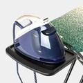 Masa de calcat, Brabantia C, New Dawn, 124x45 cm, 7 pozitii de reglare, cu suport statie de calcat, otel/bumbac