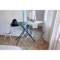 Masa de calcat, Brabantia C, New Dawn, 124x45 cm, 7 pozitii de reglare, cu suport statie de calcat, otel/bumbac