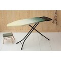 Masa de calcat, Brabantia C, New Dawn, 124x45 cm, 7 pozitii de reglare, cu suport statie de calcat, otel/bumbac