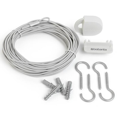 Set sfoara pentru haine cu accesorii, Brabantia, White, 12 m capacitate de uscare, polipropilena, alb
