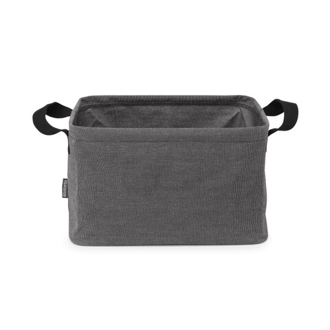 Cos de rufe / cos depozitare, pliabil, Brabantia, Linn, 35 L, 37x44x26 cm, textil, negru piper