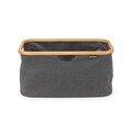 Cos de rufe / cos depozitare, pliabil, Brabantia, Linn, 40 L, 36x54x26.5 cm, textil, negru piper