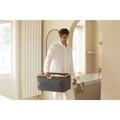 Cos de rufe / cos depozitare, pliabil, Brabantia, Linn, 40 L, 36x54x26.5 cm, textil, negru piper