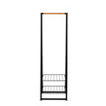 Suport pentru haine, Brabantia, Linn, 57x60.6x190 cm, otel, negru