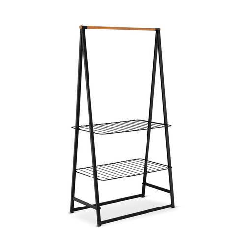 Suport pentru haine, Brabantia, Linn, 57x99.5x190 cm, otel, negru