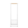 Suport pentru haine, Brabantia, Linn Compact, 57x60.6x190 cm, otel, alb