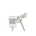 Uscator de rufe, Brabantia, Hangon Matt, 20 m capacitate de uscare, otel, negru mat