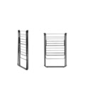 Uscator de rufe cu suport umerase, Brabantia, Hangon Matt, 20 m capacitate de uscare, otel, negru mat