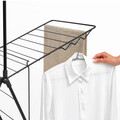 Uscator de rufe cu suport umerase, Brabantia, Hangon Matt, 20 m capacitate de uscare, otel, negru mat