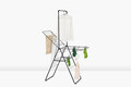 Uscator de rufe cu suport umerase, Brabantia, Hangon Matt, 20 m capacitate de uscare, otel, negru mat