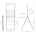 Uscator de rufe cu suport umerase, Brabantia, Hangon Matt, 20 m capacitate de uscare, otel, negru mat