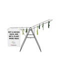 Uscator de rufe, Brabantia, Hangon Matt, 25 m capacitate de uscare, otel, negru mat