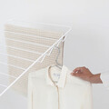 Uscator de rufe cu suport umerase, Brabantia, Hangon Fresh, 25 m capacitate de uscare, otel, alb
