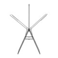 Uscator de rufe cu suport umerase, Brabantia, Hangon Matt, 25 m capacitate de uscare, otel, negru mat