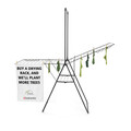Uscator de rufe cu suport umerase, Brabantia, Hangon Matt, 25 m capacitate de uscare, otel, negru mat