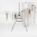 Uscator de rufe cu suport umerase, Brabantia, Hangon Metallic, 25 m capacitate de uscare, otel, gri metalizat