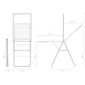 Uscator de rufe cu suport umerase, Brabantia, Hangon Metallic, 25 m capacitate de uscare, otel, gri metalizat
