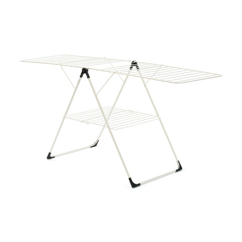 Uscator de rufe extensibil, Brabantia, T-Model, 20 m capacitate de uscare, otel, alb