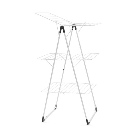 Uscator de rufe vertical, Brabantia, Tower, 23 m capacitate de uscare, otel, alb