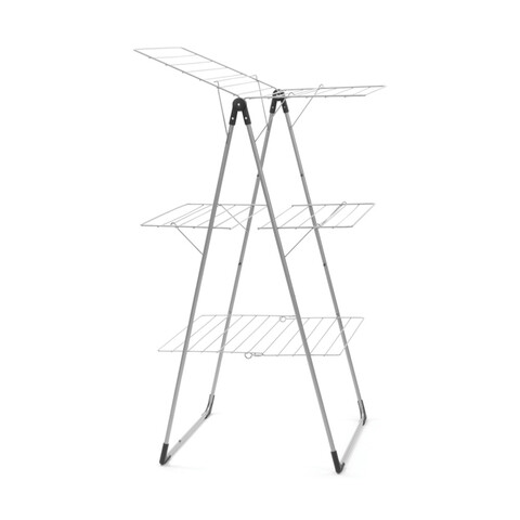 Uscator de rufe vertical, Brabantia, Tower, 23 m capacitate de uscare, otel, gri