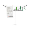 Uscator de rufe rotativ cu 4 brate, Brabantia, Essential Metallic, 40 m capacitate de uscare, otel, gri
