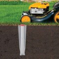Uscator de rufe rotativ cu 4 brate + cu suport fixare pamant, Brabantia, TopSpinner, 60 m capacitate de uscare, otel, gri metalizat