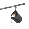 Uscator de rufe rotativ cu 4 brate + cu suport fixare pamant + husa + set carlige rufe, Brabantia, Lift-O-Matic, 50 m capacitate de uscare, otel, antracit