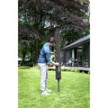 Uscator de rufe rotativ cu 4 brate + cu suport fixare pamant + husa + set carlige rufe, Brabantia, Lift-O-Matic, 50 m capacitate de uscare, otel, antracit