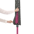 Uscator de rufe rotativ cu 4 brate + cu suport fixare pamant + husa + set carlige rufe, Brabantia, Lift-O-Matic, 50 m capacitate de uscare, otel, roz