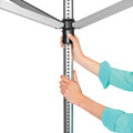 Uscator de rufe rotativ cu 4 brate + cu suport fixare pamant + husa, Brabantia, Lift-O-Matic, 60 m capacitate de uscare, otel, gri metalizat