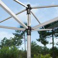 Uscator de rufe rotativ cu 4 brate + cu suport fixare pamant + husa, Brabantia, Lift-O-Matic, 60 m capacitate de uscare, otel, gri metalizat