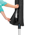 Uscator de rufe rotativ cu 4 brate + cu suport fixare pamant + husa + set carlige rufe, Brabantia, Lift-O-Matic Advance Spike, 50 m capacitate de uscare, otel, gri metalizat