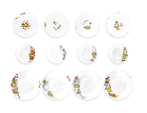 Serviciu de masa 12 piese, Brandani, 4 Seasons, portelan