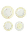 Serviciu de masa 18 piese, Brandani, Polline Yellow, portelan New Bone China