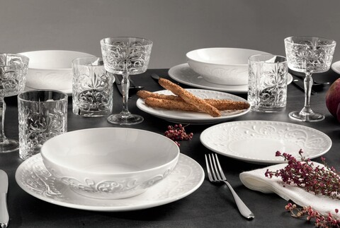 Serviciu de masa 18 piese, Brandani, Delizie, portelan New Bone China