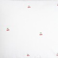 Lenjerie de pat King Size, B2 Cherrine Essentials, Homla, 3 piese, 200x220 cm, bumbac, alb/rosu