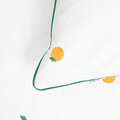Lenjerie de pat dubla Orangie, Homla, 3 piese, 160x200 cm, bumbac, alb/portocaliu