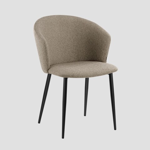 Scaun Lujo, Homla, 59x56.5x81 cm, metal/poliester, maro deschis