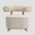 Fotoliu Vita, Homla, 81x72x67 cm, MDF/lemn/poliester, ecru