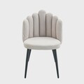 Scaun Aula, Homla, 55x49x85 cm, MDF/poliester, bej