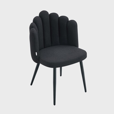 Scaun Aula, Homla, 55x49x85 cm, MDF/poliester, negru
