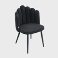 Scaun Aula, Homla, 55x49x85 cm, MDF/poliester, negru