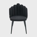 Scaun Aula, Homla, 55x49x85 cm, MDF/poliester, negru