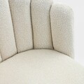 Scaun Luxe, Homla, 55x49x85 cm, MDF/poliester, ecru