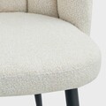 Scaun Luxe, Homla, 55x49x85 cm, MDF/poliester, ecru