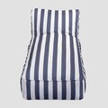 Sezlong Maris, Homla, 150x70x65 cm, poliester/spuma, alb/albastru