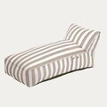 Sezlong Maris, Homla, 150x70x65 cm, poliester/spuma, alb/bej