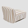 Sezlong Maris, Homla, 102x72x65 cm, poliester/spuma, alb/bej