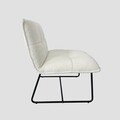 Fotoliu Nelox, Homla, 69x63x73 cm, MDF/metal/poliester teddy boucle, ecru